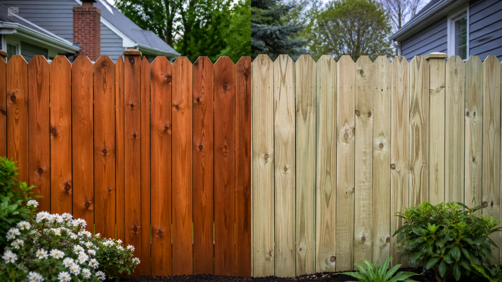 Blogs 2 Cedar and pine wood fence samples for a Waterbury CT home